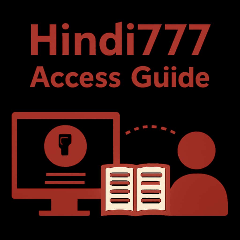 An educational diagram illustrating access guides for Hindi777.