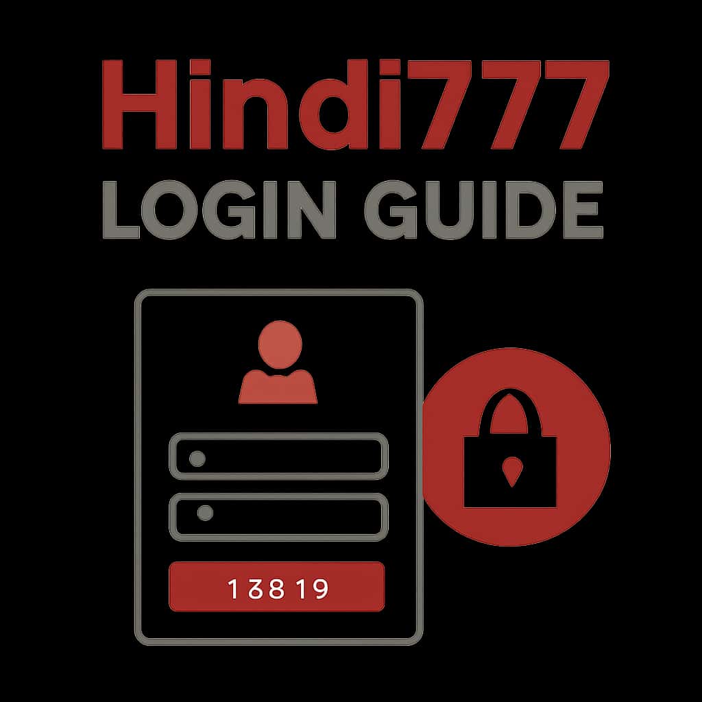 Illustration of the Hindi777 login process.