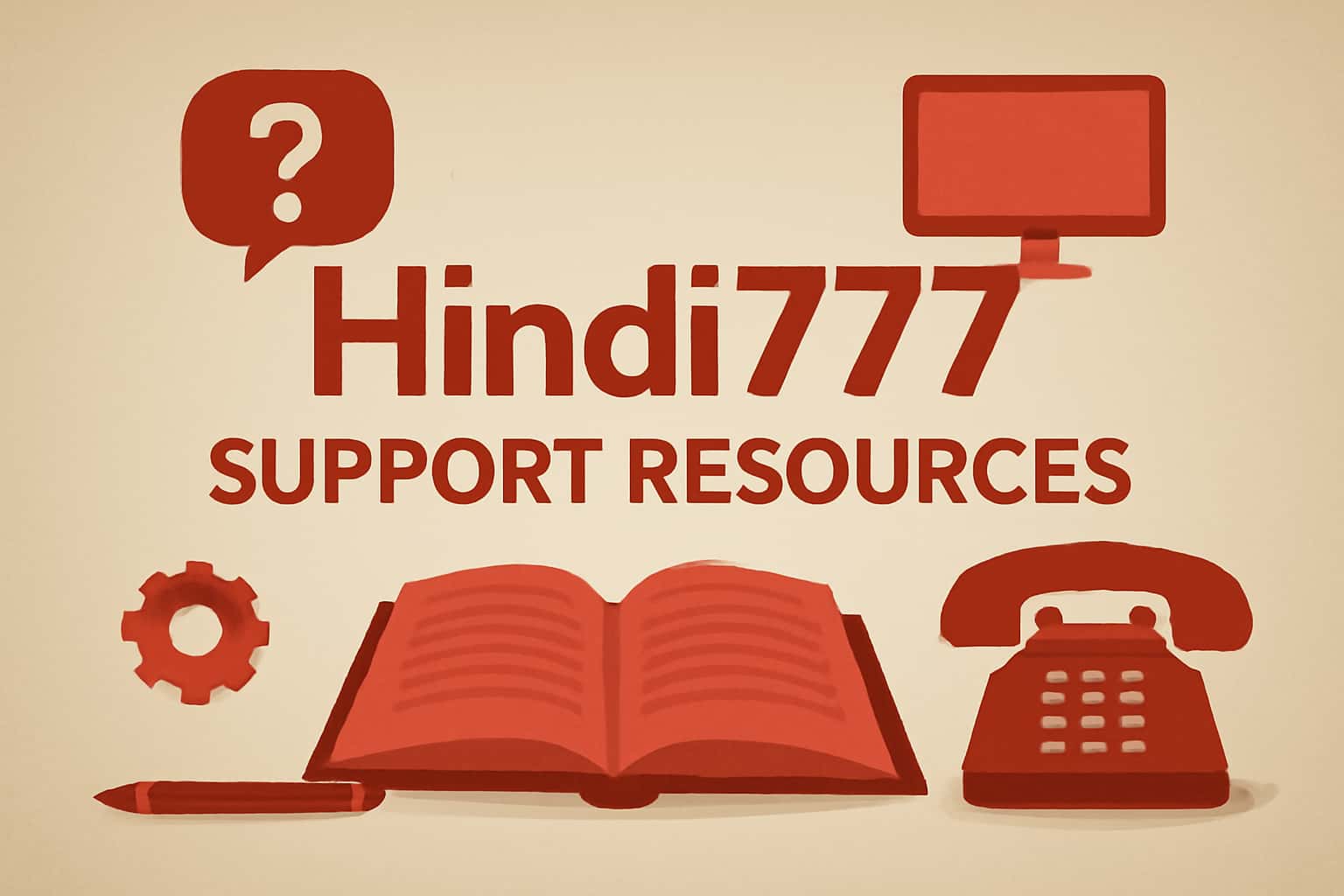An informational visual representation of Hindi777 Support Resources.