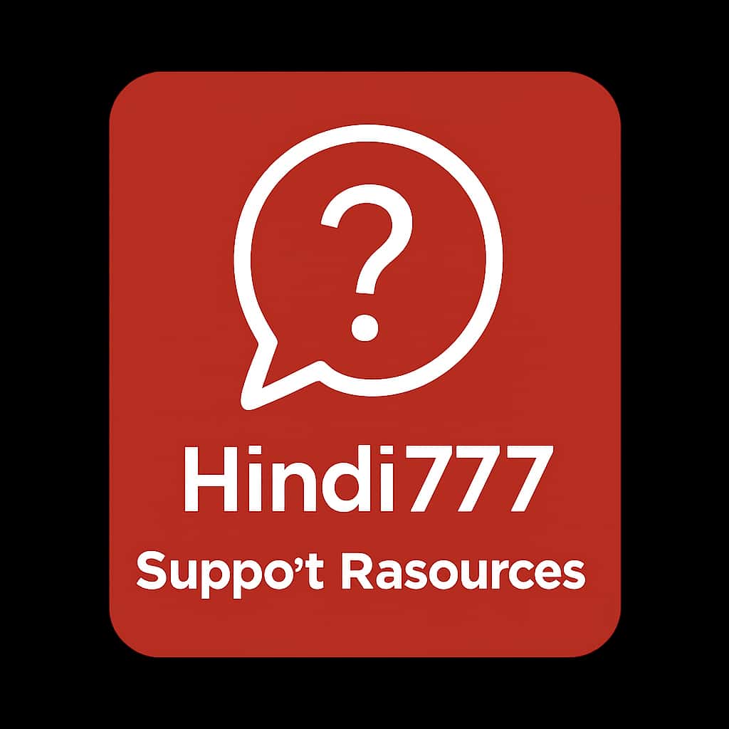 An icon representing Hindi777 Support Resources.