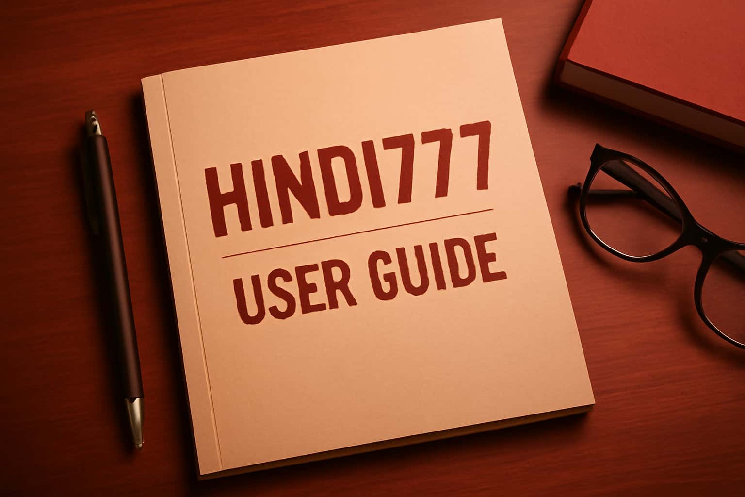 An informative scene depicting the Hindi777 User Guide.