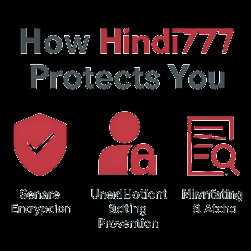 An educational diagram illustrating the protection methods of Hindi777.