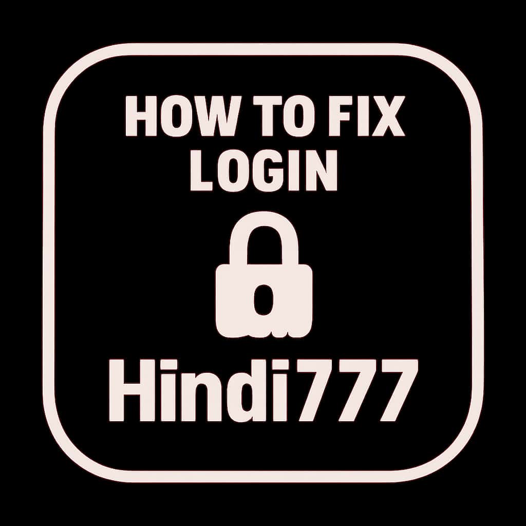 An icon representing the guide for fixing Hindi777 login issues.