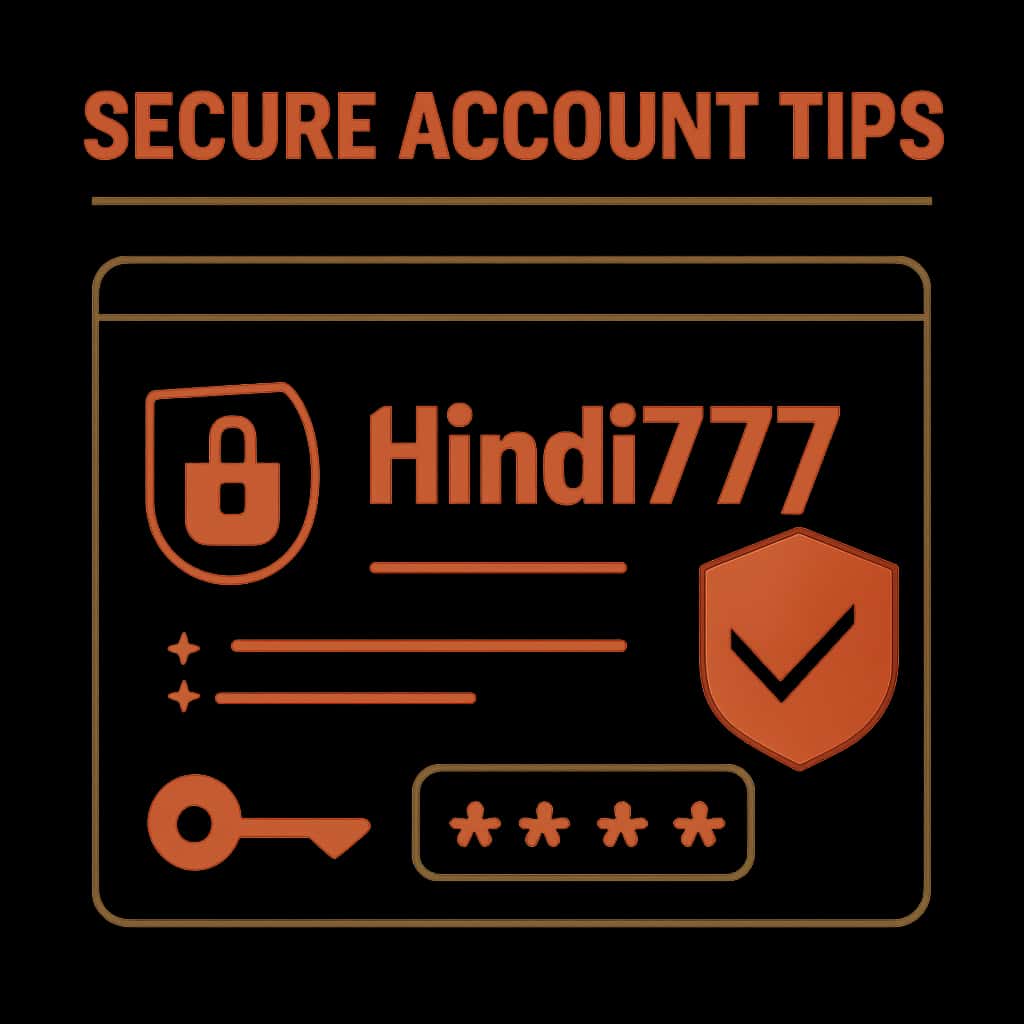 An educational diagram illustrating security measures for Hindi777 accounts.