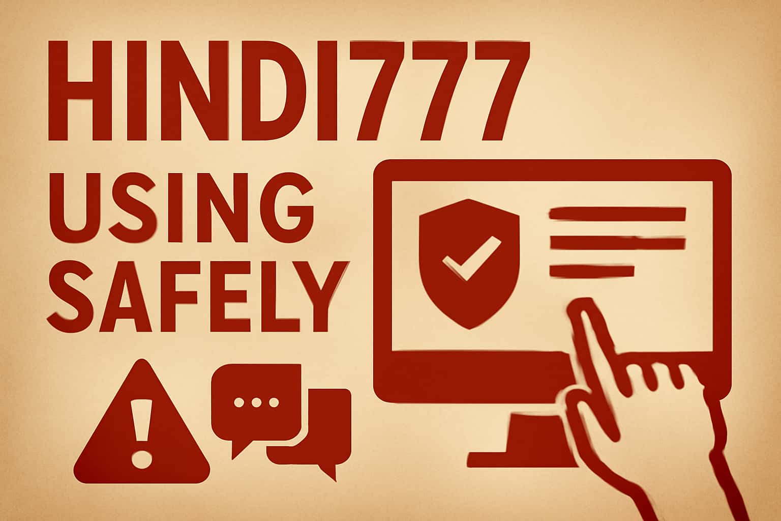 Informational scene on using Hindi777 safely