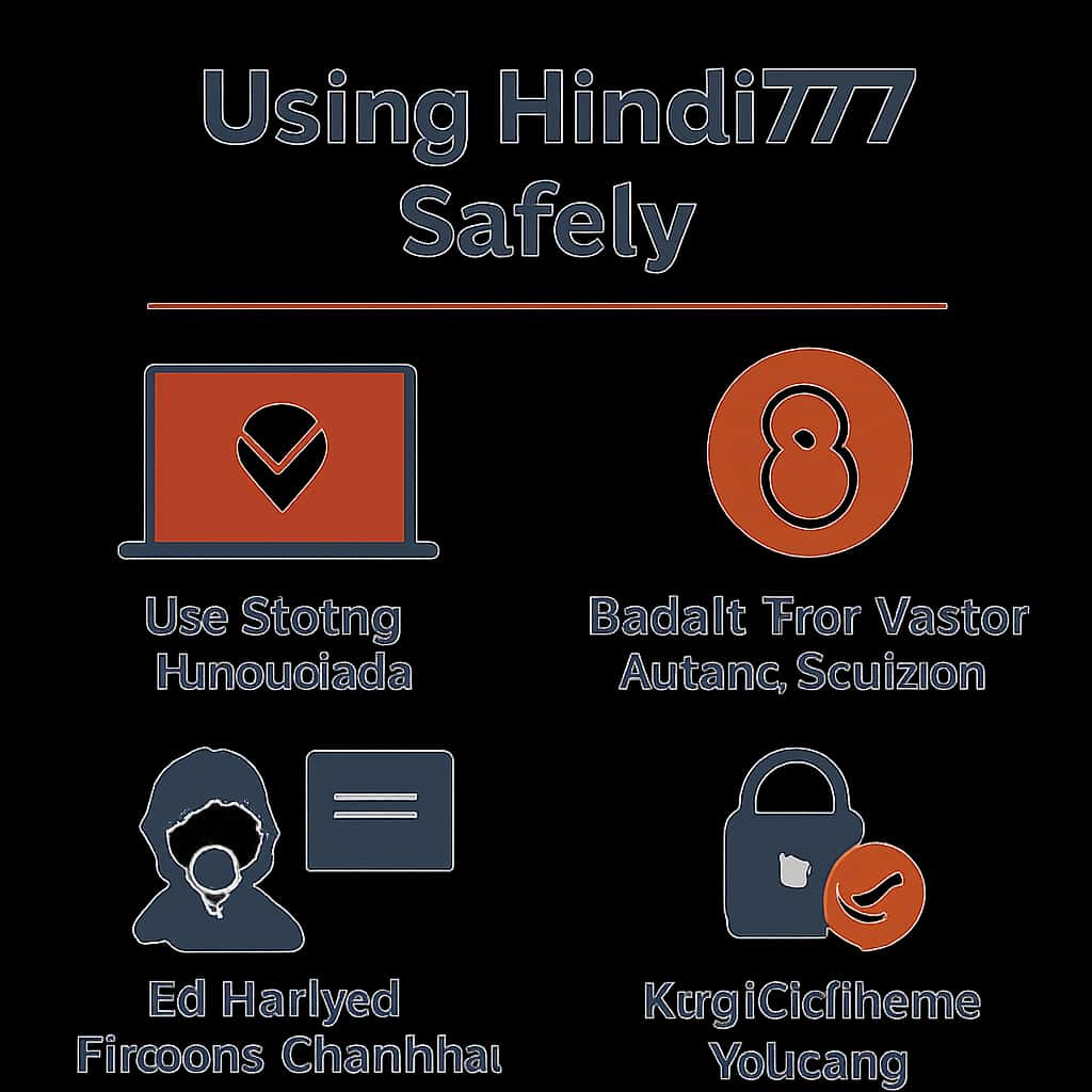 Illustration explaining safety measures for Hindi777 usage